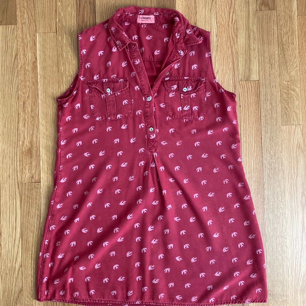 4our Dreamers Sleeveless Shirt Dress Size S